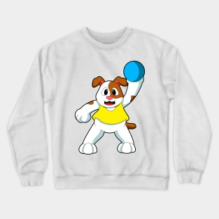 Dog as Handball player with handball Crewneck Sweatshirt